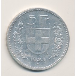 Suisse - 5 Francs - 1923 B Berne  - argent - TB+ 2