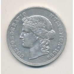 Suisse - 5 Francs - 1890 B Berne  - argent - TTB