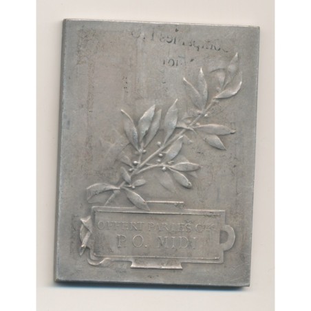 Plaquette - Offert par les compagnies PO Midi - bronze argenté - TTB+