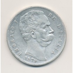 Italie - 5 Lire - 1879 R - Umberto I - TB+