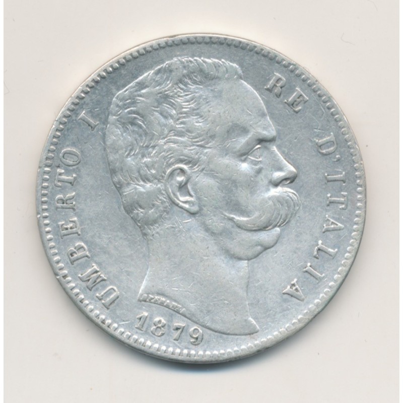 Italie - 5 Lire - 1879 R - Umberto I - TB+