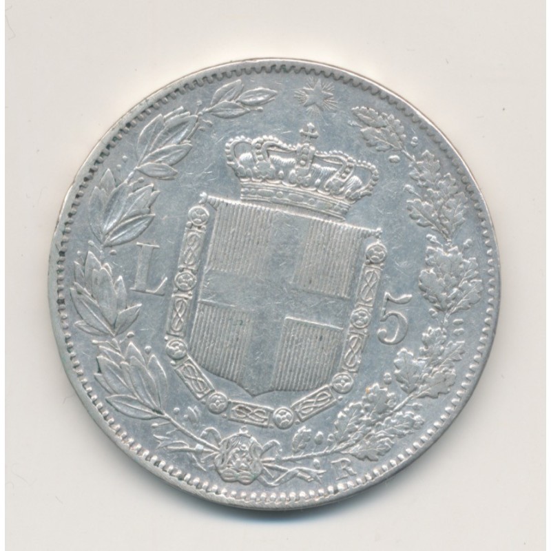 Italie - 5 Lire - 1879 R - Umberto I - TB+