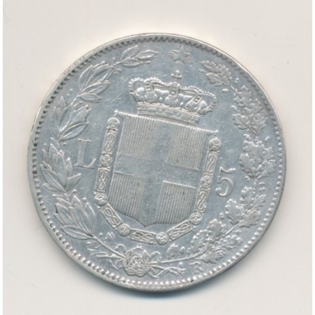 Italie - 5 Lire - 1879 R - Umberto I - TB+
