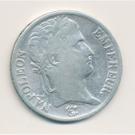 5 Francs Napoléon empereur - 1814 Q Perpignan - TB+