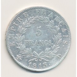 5 Francs Napoléon empereur - 1813 D Lyon - TTB 2