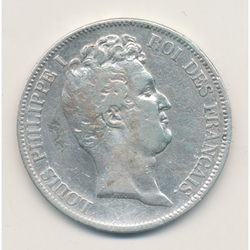 5 Francs Louis philippe I - 1831 A Paris - Tête nue - Tranche en creux - TB