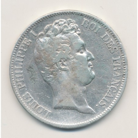 5 Francs Louis philippe I - 1831 A Paris - Tête nue - Tranche en creux - TB