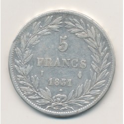 5 Francs Louis Philippe I - 1831 I Limoges - Tête nue - Tranche en creux - TB+ 2