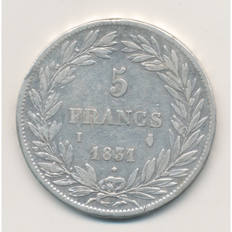 5 Francs Louis Philippe I - 1831 I Limoges - Tête nue - Tranche en creux - TB+