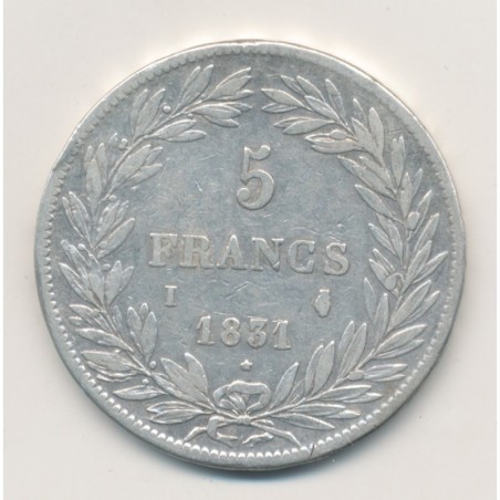 5 Francs Louis Philippe I - 1831 I Limoges - Tête nue - Tranche en creux - TB+