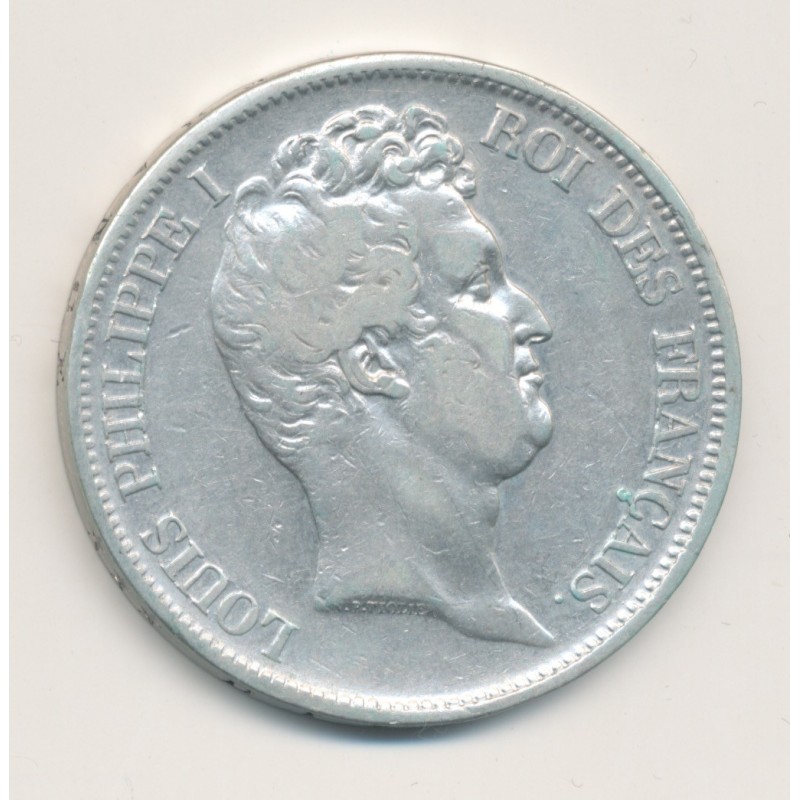 5 Francs Louis Philippe I - 1831 W Lille - Tranche en creux - TB+