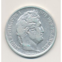 5 Francs Louis Philippe I - 1831 BB Strasbourg - Tranche en creux - TB