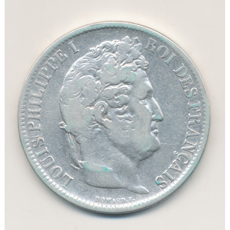 5 Francs Louis Philippe I - 1831 BB Strasbourg - Tranche en creux - TB