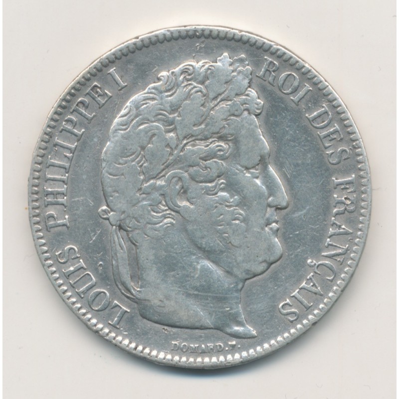 5 Francs Louis philippe I - 1840 W Lille - Type cornue - TB