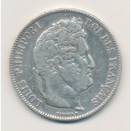 5 Francs Louis philippe I - 1840 W Lille - Type cornue - TB
