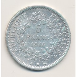 5 Francs Hercule - 1848 K Bordeaux - TB+ 2