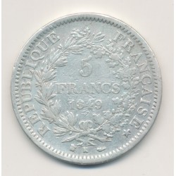 5 Francs hercule - 1849 K Bordeaux - TB/TB+ 2