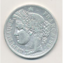 5 Francs Cérès - 1849 BB Strasbourg - 2e République - TB+