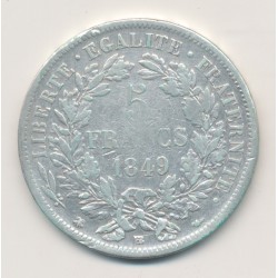 5 Francs Cérès - 1849 BB Strasbourg - 2e République - TB+ 2