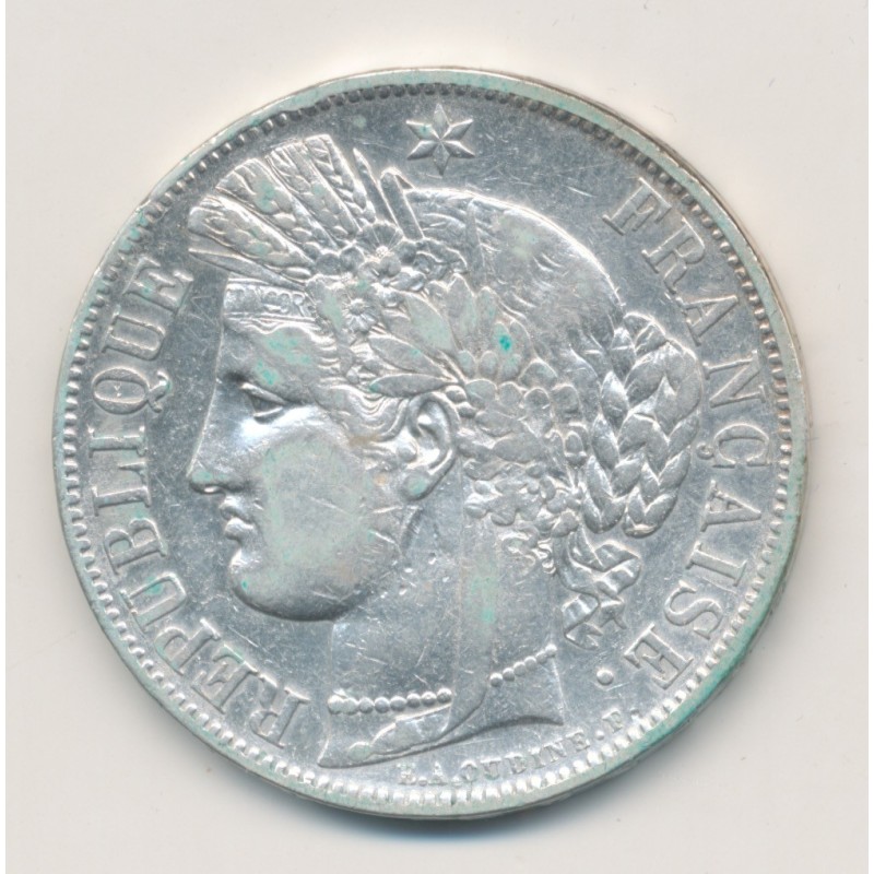 5 Francs Cérès - 1850 BB Strasbourg - 2e République - TB+