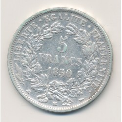 5 Francs Cérès - 1850 BB Strasbourg - 2e République - TB+ 2