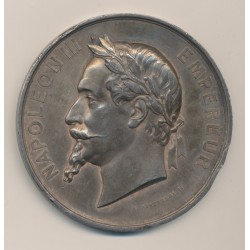 Médaille - Napoléon III Tête laurée - Sufrage universel - classe adultes 1866 - argent 146g - TB+
