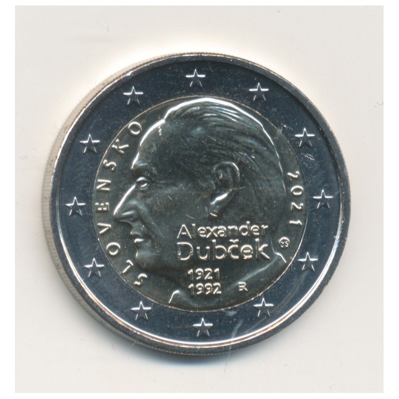 2€ Slovaquie 2021 - naissance de Alexander Dubček. Alexander Dubček