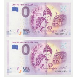Billet 0€ - Portugal - Lot 2 Billets - Centro helen keller Lisboa - normal et braille - 2018-1 - N°3934 et N°1934