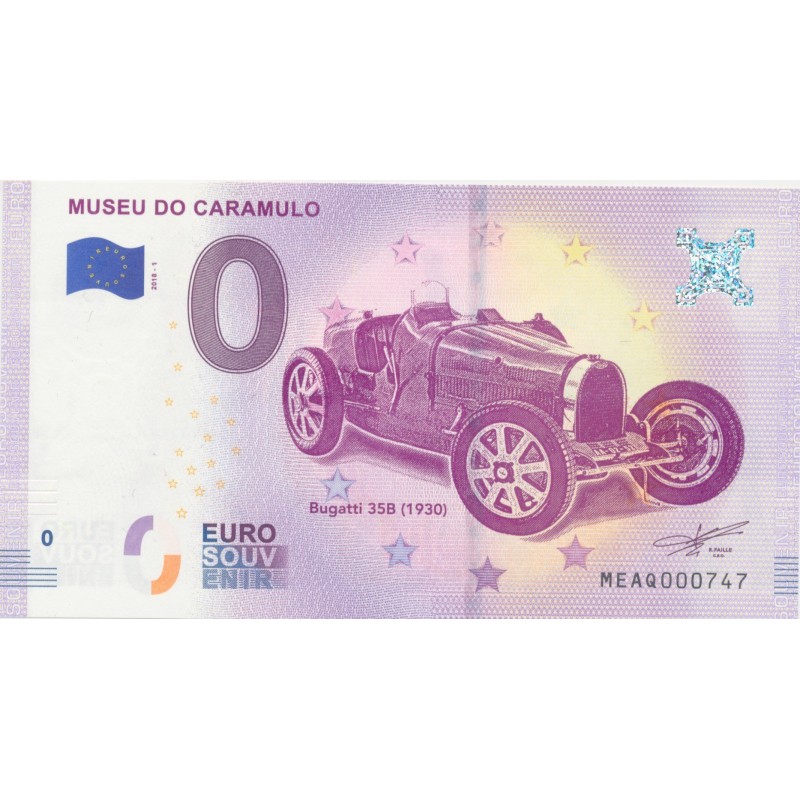 Billet 0€ - Portugal - Museu do caramulo - bugatti 35B - 2018-1 - N°747