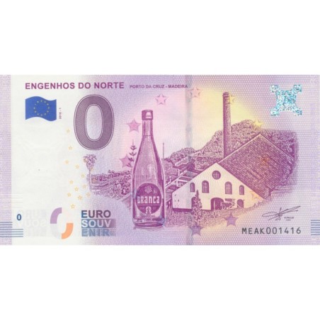 Billet 0€ - Portugal - Engenhos di norte Madeira - 2018-1 - N°1416