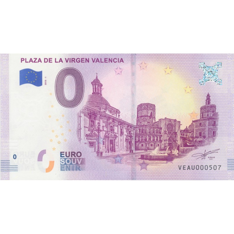 Billet 0€ - Espagne - Plaza de la virgen Valencia - 2018-1 - N°507