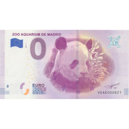 Billet 0€ - Espagne - Zoo aquarium de Madrid Panda - 2018-1 - N°821