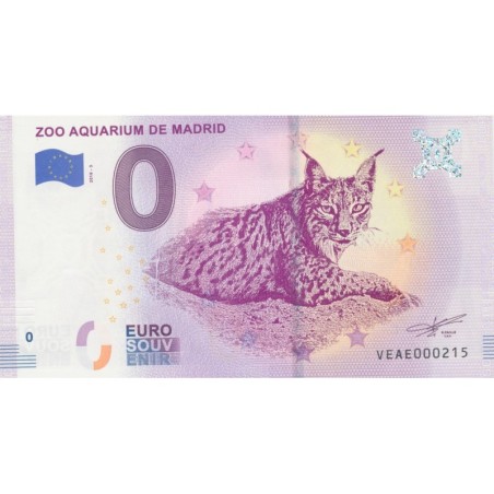 Billet 0€ - Espagne - Zoo aquarium de Madrid Lynx - 2018-3 - N°215