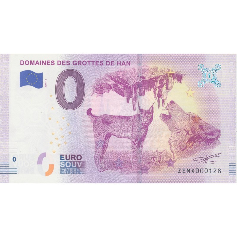 Billet 0€ - Belgique - Domaine des grottes de Han - 2018-2 - N°128