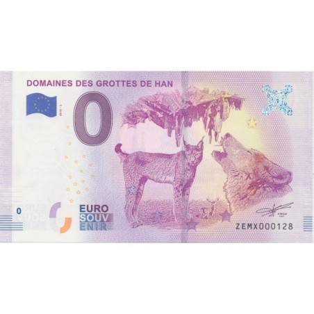 Billet 0€ - Belgique - Domaine des grottes de Han - 2018-2 - N°128