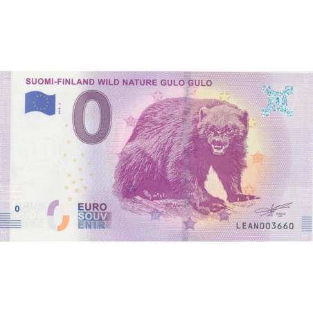 Billet 0€ - Finlande - Wild nature gulo gulo - 2018-3 - N°3660