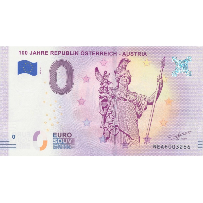 Billet 0€ - Autriche - 100 Jahre Republik osterreich  - 2018-1 - N°3266