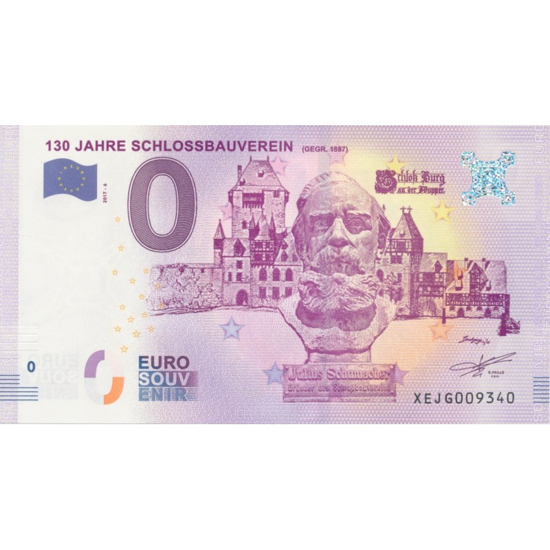 Billet 0€ - Allemagne - 130 Jahre Schlossbauverein - 2017-6 - N°9340