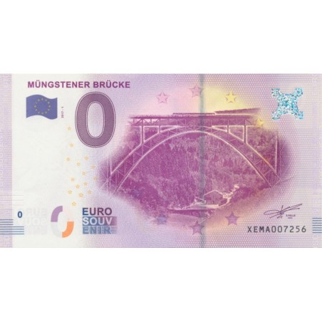 Billet 0€ - Allemagne - mungstener brucke - 2017-1 - N°7256