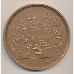 Médaille - Abolition de l'esclavage - 4 février 1794 - Bicentenaire de la révolution Française - bronze - 77mm - 1987 - SUP