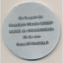 Médaille - Ville de chamalières - Dept63 - métal argenté - 70mm - SUP 2