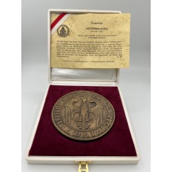 Reproduction - Sceau de la vieille ville de Vienne - Altes Stadtsiegel von Wien - avec écrin et certificat - bronze - 91mm - TTB