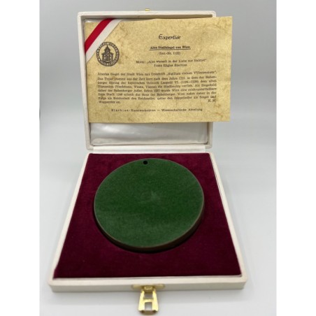 Reproduction - Sceau de la vieille ville de Vienne - Altes Stadtsiegel von Wien - avec écrin et certificat - bronze - 91mm - TTB