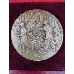 Médaille - Français, Françaises que vos pensées se rassemblent sur la France- 1944-1974 - avec écrin - bronze - 68mm - H.Dropsy  2