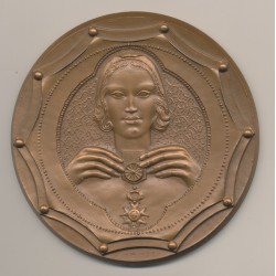 Médaille - Promotion Grade Officier Légion d'honneur - bronze - 95mm - A de Jaeger - TTB+