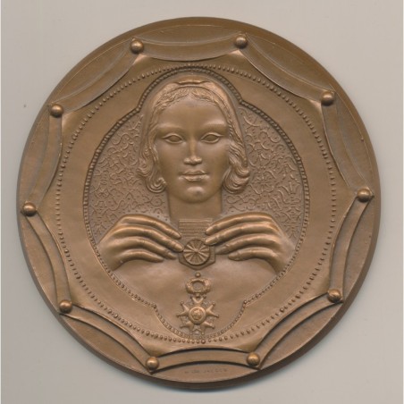 Médaille - Promotion Grade Officier Légion d'honneur - bronze - 95mm - A de Jaeger - TTB+