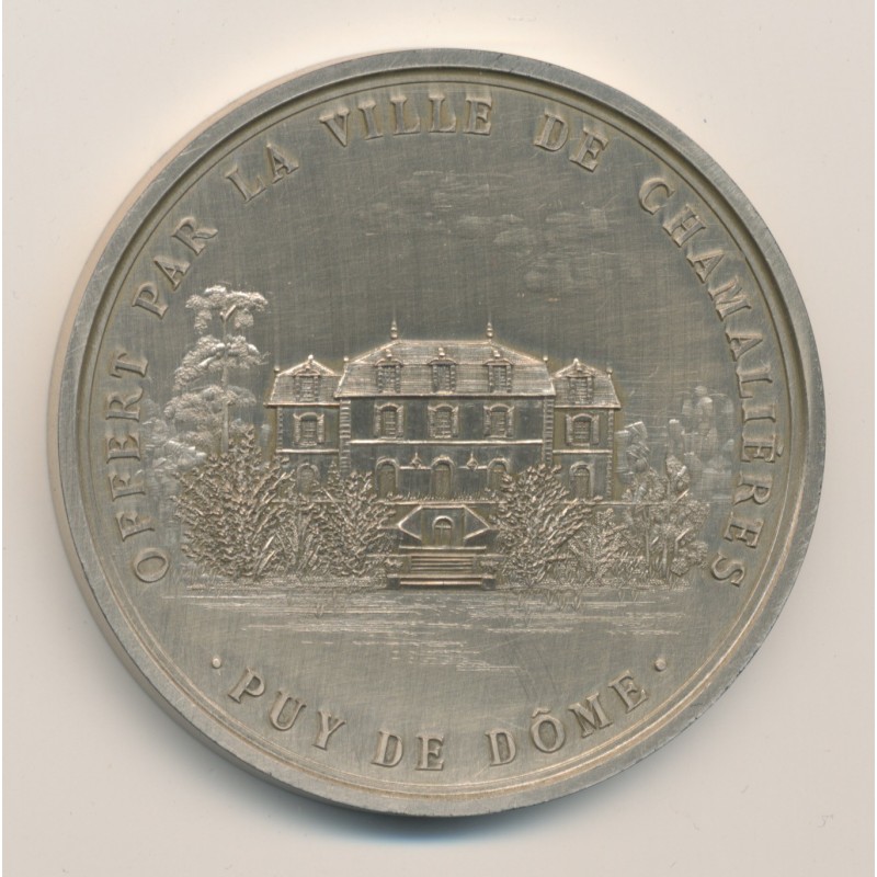 Médaille - Ville de chamalières - Dept63 - métal argenté - 70mm - SUP
