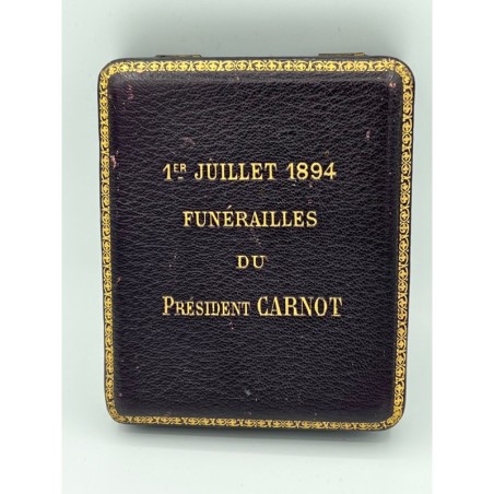 Médaille - Funérailles du Président Carnot - Graveur Roty - avec écrin d'origine - TTB+