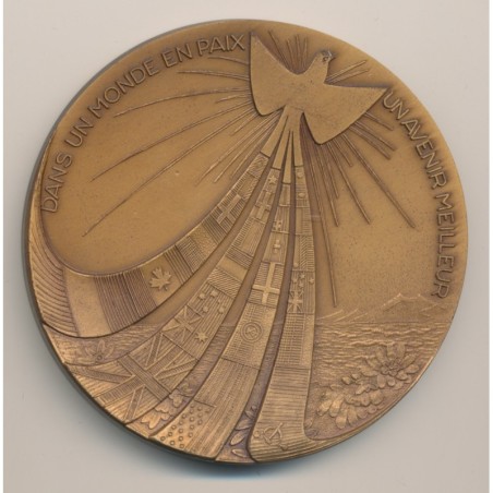 Médaille - Hommage à tous ceux qui ont combattu pour la liberté - 1939-45 - bronze - 68mm - TTB+