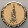 Médaille - 550e anniversaire de l'achèvement des travaux de Jean Hultz - Orient de Strasbourg - 1439-1989 - 70mm - SUP